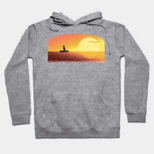 Lispe Golden Sunset Cruise Hoodie